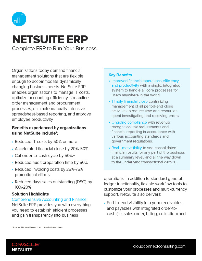 NetSuite the Complete ERP to Run your Business
